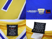 Load image into Gallery viewer, 極美品 FUBU THE COLLECTION フブ タンクトップ ゲームシャツ サイズL ポリエステル ブルー イエロー ホワイト メッシュ 中古 67126