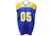 Load image into Gallery viewer, 極美品 FUBU THE COLLECTION フブ タンクトップ ゲームシャツ サイズL ポリエステル ブルー イエロー ホワイト メッシュ 中古 67126