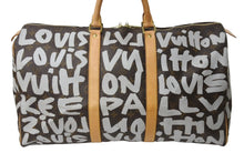 Load image into Gallery viewer, LOUIS VUITTON ルイ ヴィトン モノグラムグラフィティ キーポル50 ボストンバッグ M92197 ブラウン ホワイト 美品 中古 67283