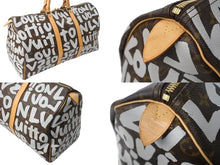 Load image into Gallery viewer, LOUIS VUITTON ルイ ヴィトン モノグラムグラフィティ キーポル50 ボストンバッグ M92197 ブラウン ホワイト 美品 中古 67283