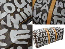 Load image into Gallery viewer, LOUIS VUITTON ルイ ヴィトン モノグラムグラフィティ キーポル50 ボストンバッグ M92197 ブラウン ホワイト 美品 中古 67283
