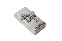 Load image into Gallery viewer, ChromeHearts クロムハーツ CHクロスタイニー ダブルクロス スリム ナロー ジッポ 115.8g シルバー925 美品 中古 67325