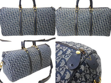 Load image into Gallery viewer, ChristianDior クリスチャンディオール トロッター オブリーク 2WAY ボストンバッグ ショルダーバッグ ブルー 美品 中古 67357