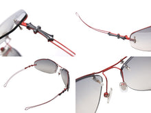 Load image into Gallery viewer, 極美品 CHROME HEARTS クロムハーツ DRAG PIPE サングラス ブラック レッド 中古 67457