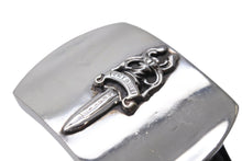Load image into Gallery viewer, CHROME HEARTS クロムハーツ ダガーバックル 1.5 レザーベルト サイズ34 シルバ−925 レザー ブラック シルバー 美品 中古 67464