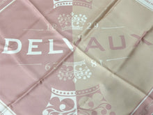Load image into Gallery viewer, 新品未使用 DELVAUX デルボー スカーフ ロイヤル ロゴ シルク ピンク 中古 67469