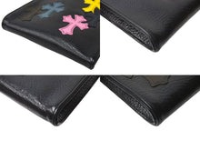 Load image into Gallery viewer, 新品同様品 CHROME HEARTS クロムハーツ レザー スクエアポシェット ショルダーバッグ クロスパッチ マルチカラー ブラック 中古 67487