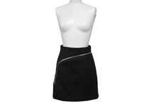 Load image into Gallery viewer, AlexanderWang アレキサンダーワン スカート ジップファスナー CA 00985 ブラック シルバー金具 サイズ0 美品 中古 67522