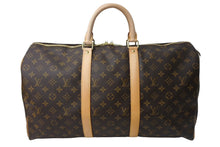 Load image into Gallery viewer, 新品同様 LOUIS VUITTON ルイヴィトン キーポル50 ボストンバッグ M41426 モノグラムキャンバス ブラウン 中古 67563