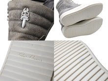 Load image into Gallery viewer, 新品未使用 クロムハーツ リックオウエンス ジオバスケット スニーカー CHクロス ダガー レザー シルバー925 サイズ38 グレー 中古 67583