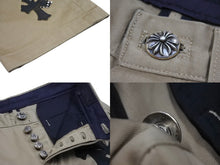 Load image into Gallery viewer, 新品未使用 CHROME HEARTS クロムハーツ クロスパッチ チノ パンツ CHINOS CEM CRS PTCH パンツ ベージュ コットン サイズ30 中古 67597