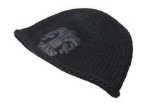 Load image into Gallery viewer, CHROME HEARTS クロムハーツ ビーニー ニットキャップ フレアボタン フレアパッチ カシミヤ ブラック 美品 中古 67602