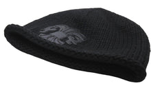 Load image into Gallery viewer, CHROME HEARTS クロムハーツ ビーニー ニットキャップ フレアボタン フレアパッチ カシミヤ ブラック 美品 中古 67602