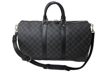 Load image into Gallery viewer, LOUIS VUITTON ルイ ヴィトン キーポル バンドリエール45 ボストンバッグ N41418 ダミエグラフィット ブラック 美品 中古 67624