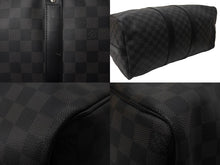 Load image into Gallery viewer, LOUIS VUITTON ルイ ヴィトン キーポル バンドリエール45 ボストンバッグ N41418 ダミエグラフィット ブラック 美品 中古 67624