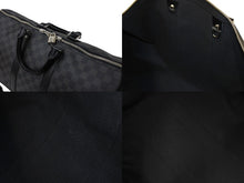 Load image into Gallery viewer, LOUIS VUITTON ルイ ヴィトン キーポル バンドリエール45 ボストンバッグ N41418 ダミエグラフィット ブラック 美品 中古 67624