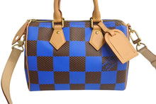 Load image into Gallery viewer, 新品同様 LOUISVUITTON ルイヴィトン スピーディ バンドリエール 18 2WAY ミニボストンバッグ ダミエポップ ブルー 中古 4c067704 正
