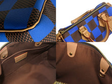 Load image into Gallery viewer, 新品同様 LOUISVUITTON ルイヴィトン スピーディ バンドリエール 18 2WAY ミニボストンバッグ ダミエポップ ブルー 中古 4c067704 正