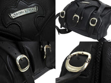 Load image into Gallery viewer, CHROME HEARTS クロムハーツ BSフレア リュック デイパック ラガープリント スクロールロゴ ブラック シルバー925 美品 中古 67706