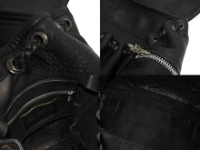 Load image into Gallery viewer, CHROME HEARTS クロムハーツ BSフレア リュック デイパック ラガープリント スクロールロゴ ブラック シルバー925 美品 中古 67706