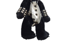 Load image into Gallery viewer, PRADA プラダ メタル ベア キーホルダー チャーム クマ スタッズ 小物 ブラック シルバー金具 美品 中古 4c067743
