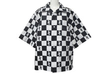 Load image into Gallery viewer, 極美品 JIRO ジロー 半袖ジャケット サイズL チェック柄 トップス コットン ポリエステル 日本製 ブラック ホワイト 中古 4c067977