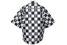 Load image into Gallery viewer, 極美品 JIRO ジロー 半袖ジャケット サイズL チェック柄 トップス コットン ポリエステル 日本製 ブラック ホワイト 中古 4c067977