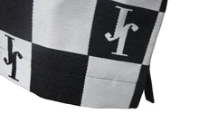 Load image into Gallery viewer, 極美品 JIRO ジロー 半袖ジャケット サイズL チェック柄 トップス コットン ポリエステル 日本製 ブラック ホワイト 中古 4c067977