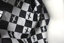 Load image into Gallery viewer, 極美品 JIRO ジロー 半袖ジャケット サイズL チェック柄 トップス コットン ポリエステル 日本製 ブラック ホワイト 中古 4c067977