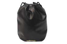 Load image into Gallery viewer, 未使用 新型 クロムハーツ BSフレア ドローストリングス バッグ 巾着 シルバー 黒 中古 4c068004