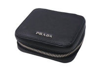 Load image into Gallery viewer, PRADA プラダ コンタクトケース SAFFIANO サフィアーノ ブラック 2ARA18 コンタクトレンズ 小物入れ ボトル欠品 中古 4c068036