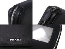 Load image into Gallery viewer, PRADA プラダ コンタクトケース SAFFIANO サフィアーノ ブラック 2ARA18 コンタクトレンズ 小物入れ ボトル欠品 中古 4c068036