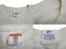 Load image into Gallery viewer, Supreme シュプリーム New York Yankees × 47 Brand ボックスロゴ Tシャツ サイズM ニューヨークヤンキース ホワイト ネイビー 良品 中古 4c068109