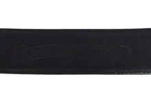 Load image into Gallery viewer, CHROME HEARTS クロムハーツ 1.5クラシック オーバルスター ベルト バックル サイズ36 シルバー925 レザー ブラック 美品 中古 4c068136