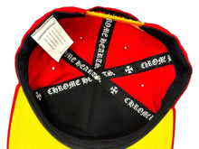 Load image into Gallery viewer, 新品未使用 ChromeHearts クロムハーツ クロスボール ベースボールキャップ 帽子 CH Hat レッド イエロー シルバー金具 中古 4c068236
