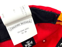 Load image into Gallery viewer, 新品未使用 ChromeHearts クロムハーツ クロスボール ベースボールキャップ 帽子 CH Hat レッド イエロー シルバー金具 中古 4c068236