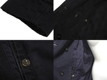 Load image into Gallery viewer, 極美品 CHROME HEARTS クロスボールボタン ヘリンボーン Pコート サイズL 400180371******001 中古 4c068279