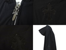 Load image into Gallery viewer, Chrome Hearts ジップアップナイロンジャケット クロスパッチ フード サイズXL 2225-304-5060 美品 中古 4c068281