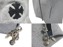 Load image into Gallery viewer, 極美品 Chrome Hearts ジップアップ バーカー グレー ダブルジップ サイズXL 2212-304-6607 中古 4c068286