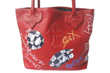 Load image into Gallery viewer, 極美品 CHROME HEARTS クロムハーツ トートバッグ MATTY BOY マッティボーイ オーダーメイド ボルドー レザー シルバー925 中古 4c068295