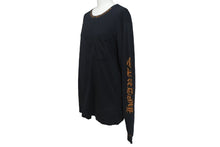 Load image into Gallery viewer, CHROME HEARTS クロムハーツ 新型 ネックロゴ 長袖 Tシャツ ロンT サイズM ブラック ブラウン 2212-304-0113 美品 中古 4c068727