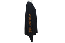 Load image into Gallery viewer, CHROME HEARTS クロムハーツ 新型 ネックロゴ 長袖 Tシャツ ロンT サイズM ブラック ブラウン 2212-304-0113 美品 中古 4c068727