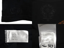Load image into Gallery viewer, CHROME HEARTS クロムハーツ 新型 ネックロゴ 長袖 Tシャツ ロンT サイズM ブラック ブラウン 2212-304-0113 美品 中古 4c068727