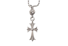 Load image into Gallery viewer, CHROME HEARTS クロムハーツ 1ボールタイニーCHクロスチャーム ネックレス 重量12.7g 全長52.5cm シルバー925 美品 中古 4c068904