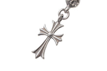 Load image into Gallery viewer, CHROME HEARTS クロムハーツ 1ボールタイニーCHクロスチャーム ネックレス 重量12.7g 全長52.5cm シルバー925 美品 中古 4c068904