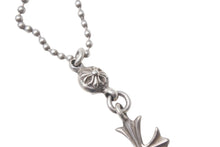 Load image into Gallery viewer, CHROME HEARTS クロムハーツ 1ボールタイニーCHクロスチャーム ネックレス 重量12.7g 全長52.5cm シルバー925 美品 中古 4c068904