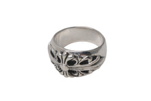 Load image into Gallery viewer, 極美品 CHROME HEARTS クロムハーツ フローラルクロス リング 指輪 サイズ20号 重量16.3g シルバー925 1992/Sterling刻印 中古 4c068907