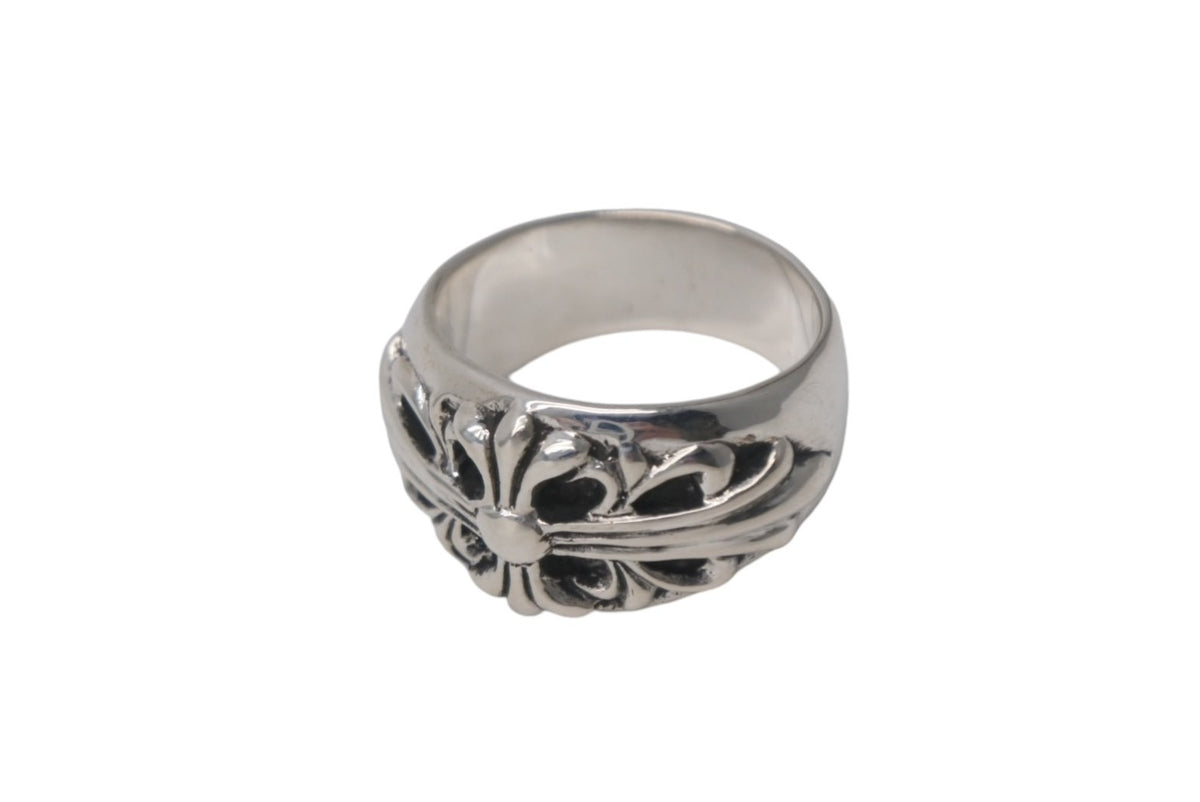 極美品 CHROME HEARTS クロムハーツ フローラルクロス リング