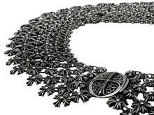 Load image into Gallery viewer, CHROME HEARTS クロムハーツ チェーンメイルオーバルクロスパヴェダイヤ ネックレス オーダー品 487.7g シルバー 美品 中古 4c068946