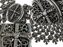 Load image into Gallery viewer, CHROME HEARTS クロムハーツ チェーンメイルオーバルクロスパヴェダイヤ ネックレス オーダー品 487.7g シルバー 美品 中古 4c068946